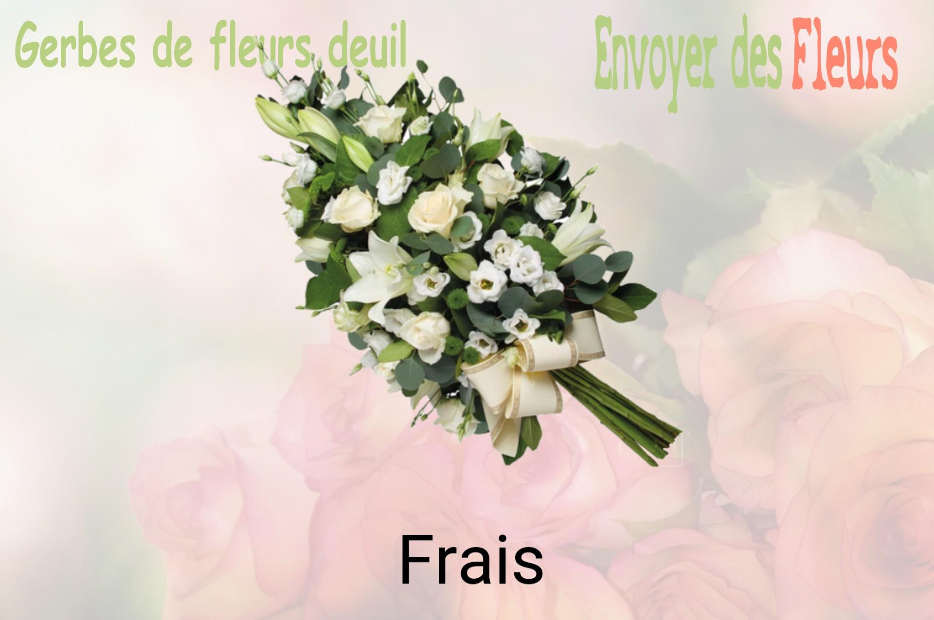 Gerbe de fleurs de deuil livrée à Frais